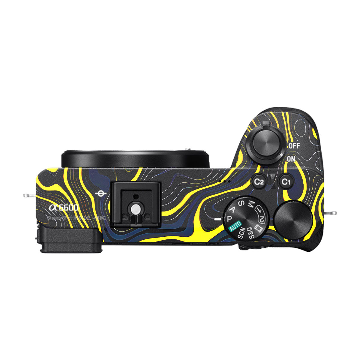 Neon Lava Contours Sony A6600 Camera Skins