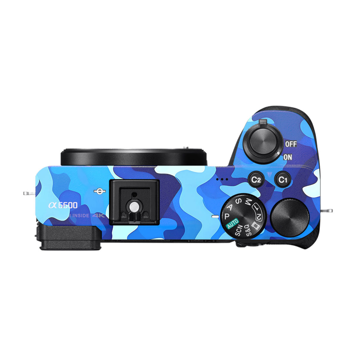 Arctic Blue Camo Pattern Sony A6600 Camera Skins