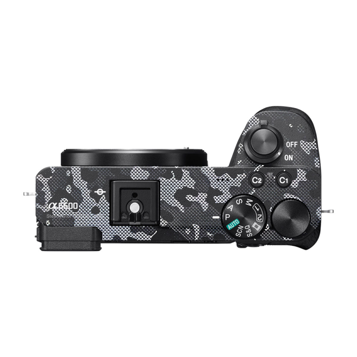 Stealth Grey Camo Sony A6600 Camera Skins