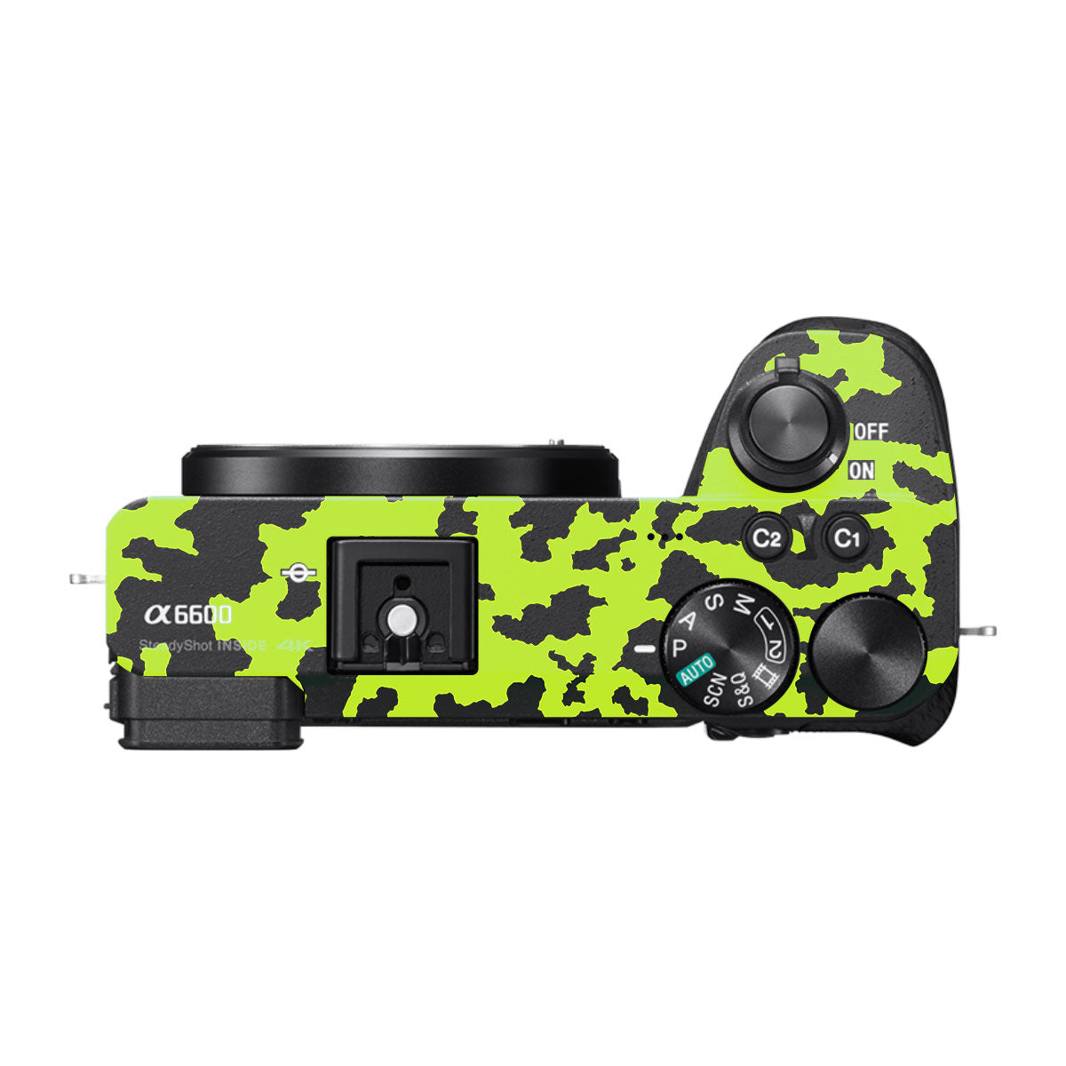 Neon Green Splatter Sony A6600 Camera Skins