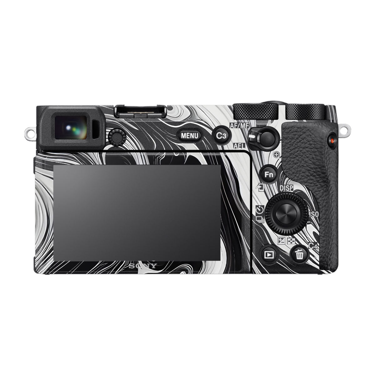 Black and White Marble Sony A6600 Camera Skins