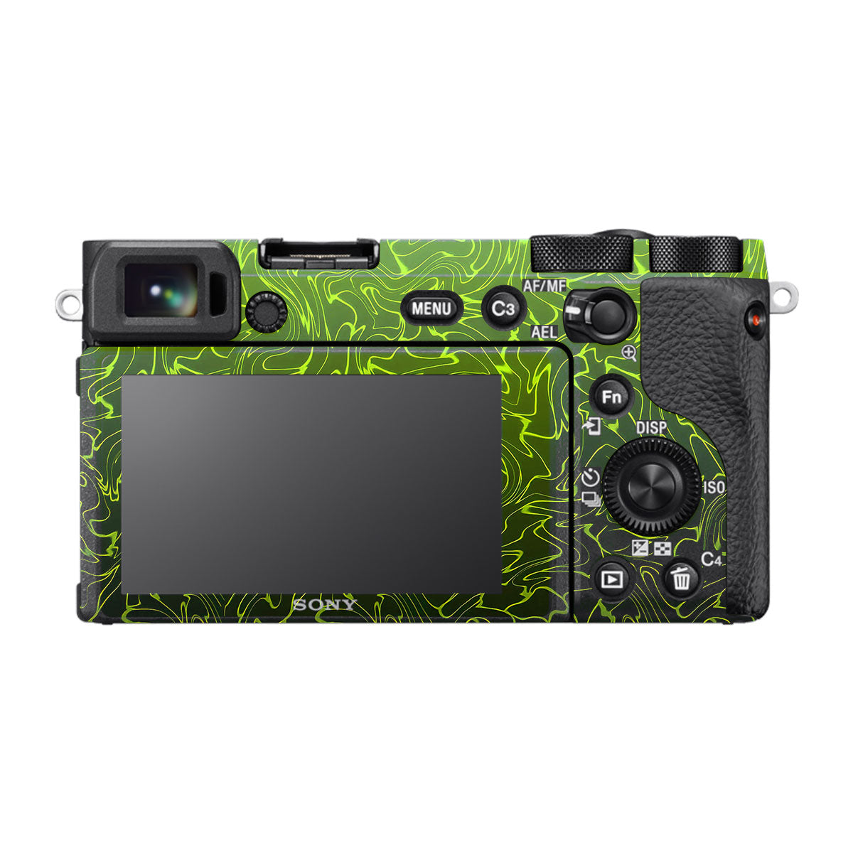Lime Yellow to Black Gradient Sony A6600 Camera Skins