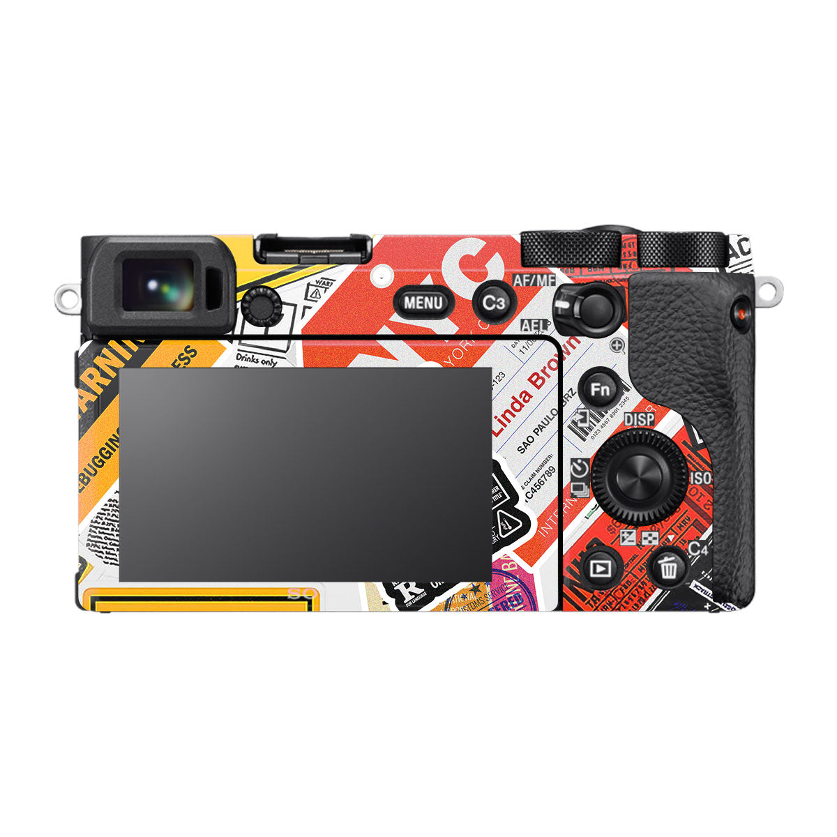 Tech Aesthetic Sticker Collage Sony A6600 Camera Skins
