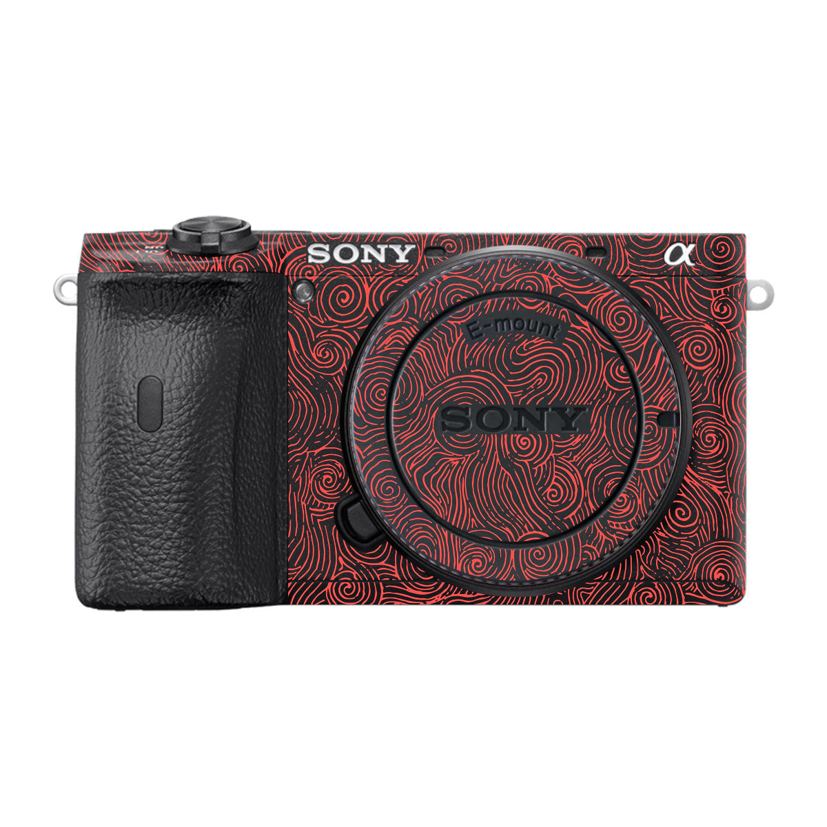 Red Spirals Sony A6600 Camera Skins