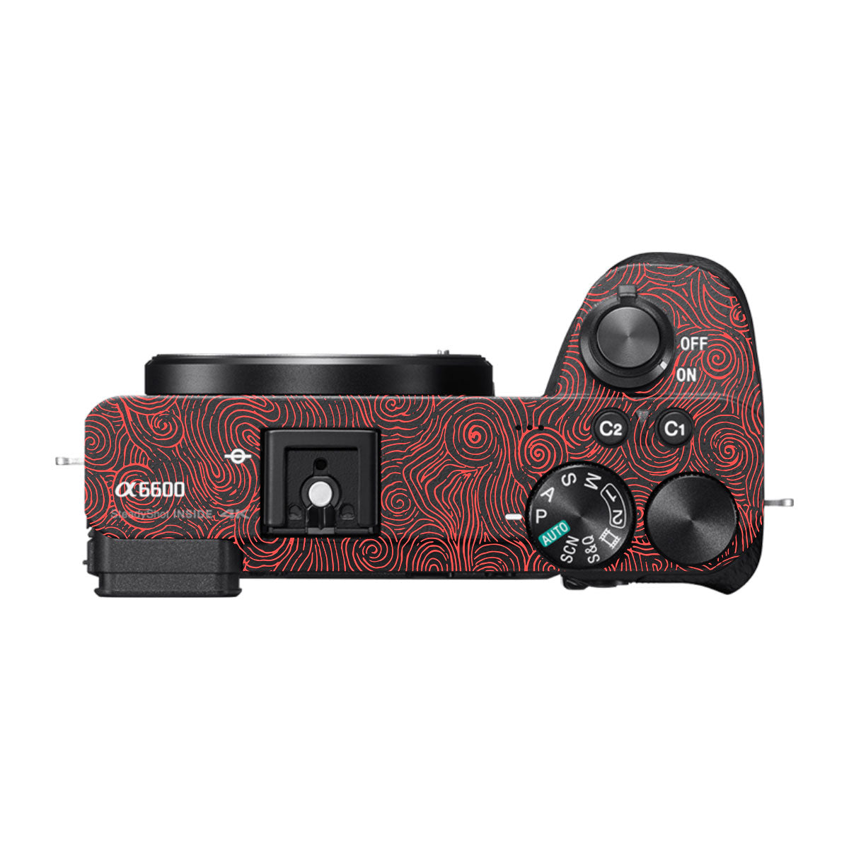 Red Spirals Sony A6600 Camera Skins