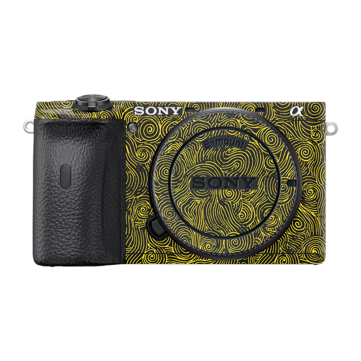 Yellow Spirals Sony A6600 Camera Skins