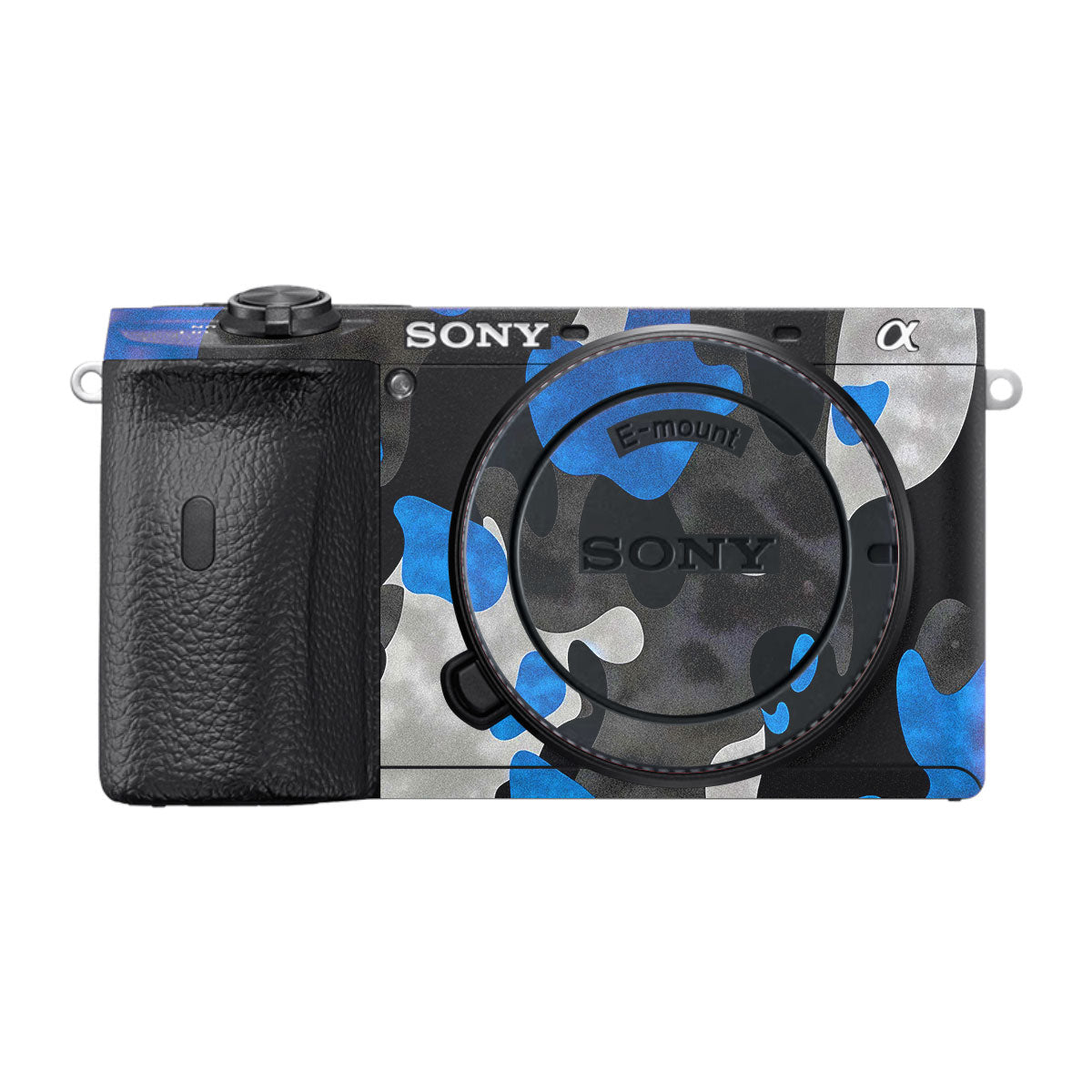 Blue Grey Camo Sony A6600 Camera Skins
