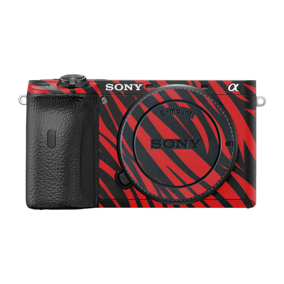 Red and Black Stripes Sony A6600 Camera Skins