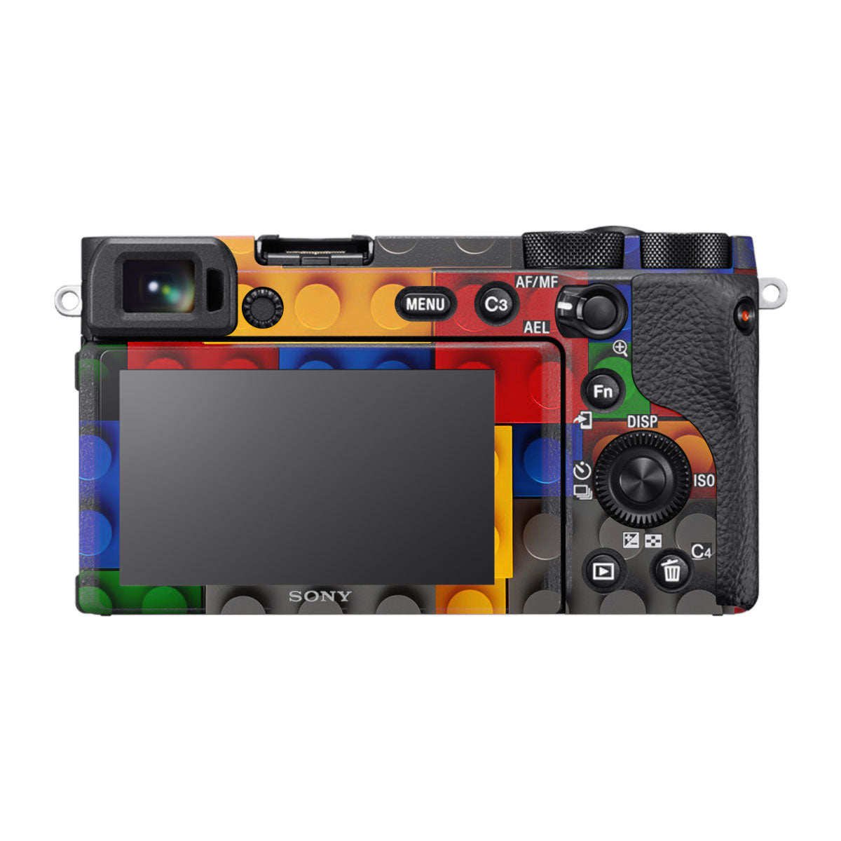 Colorful LEGO Brick Wall Pattern Sony A6600 Camera Skins