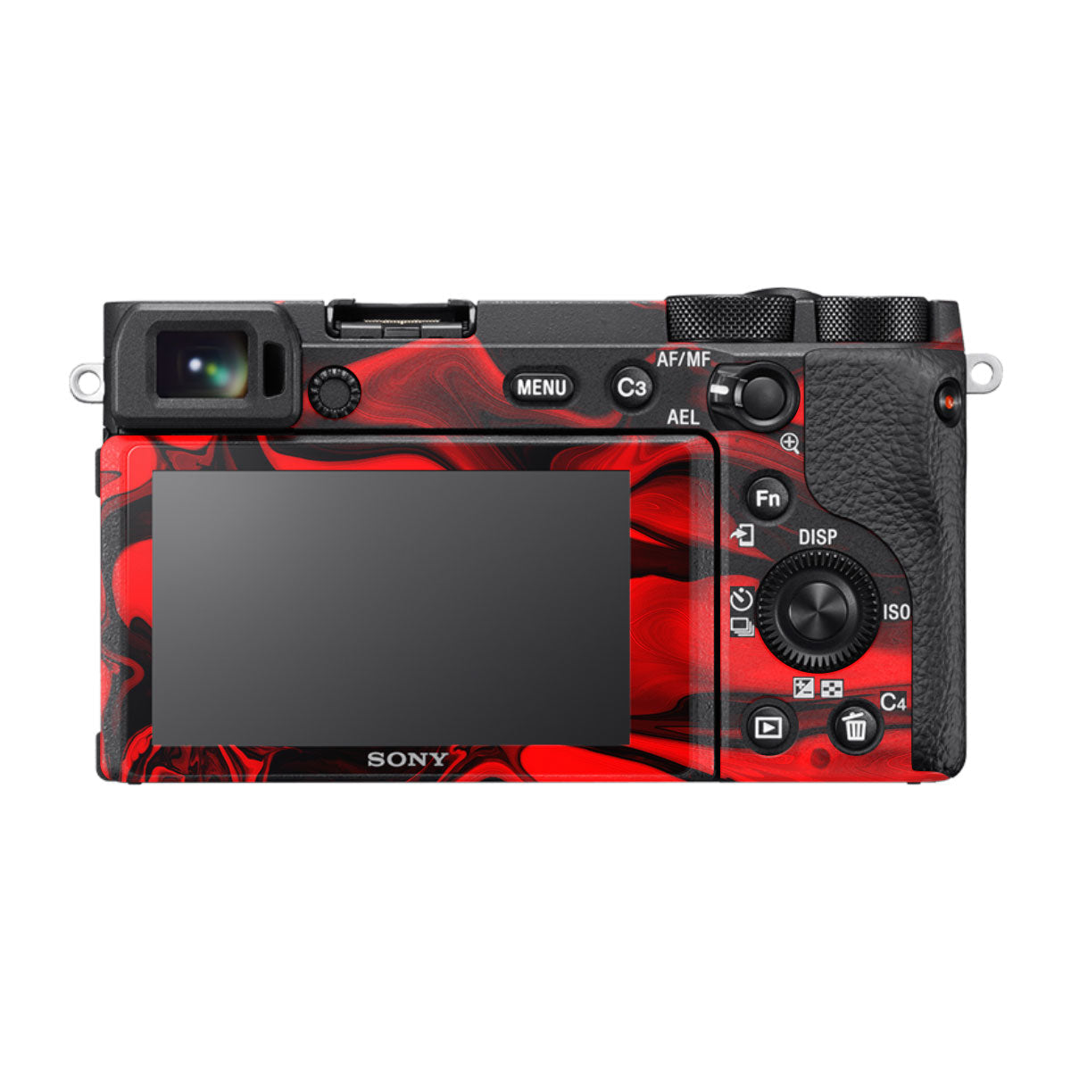 Red Lava Flow Sony A6600 Camera Skins