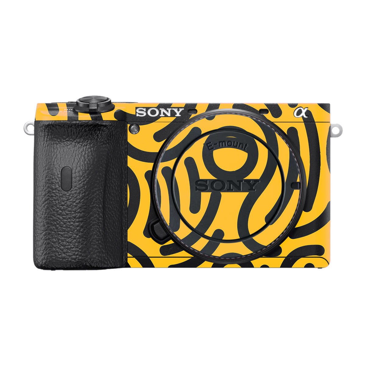 Minimal Yellow Wave Sony A6600 Camera Skins