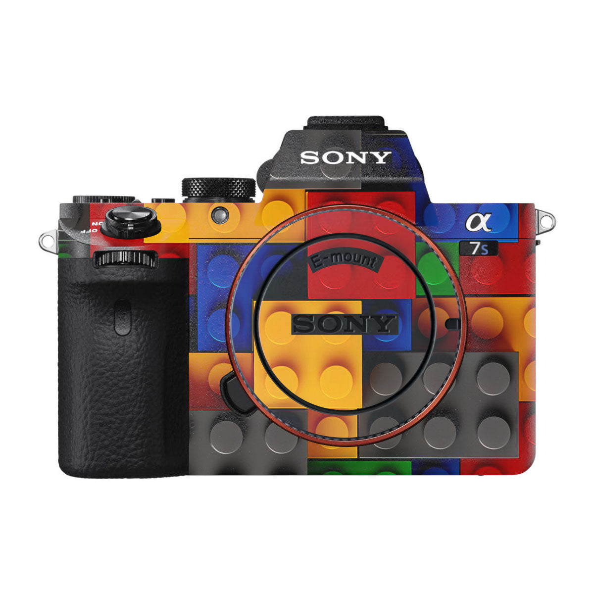 Colorful LEGO Brick Wall Pattern Sony A7S II Camera Skins