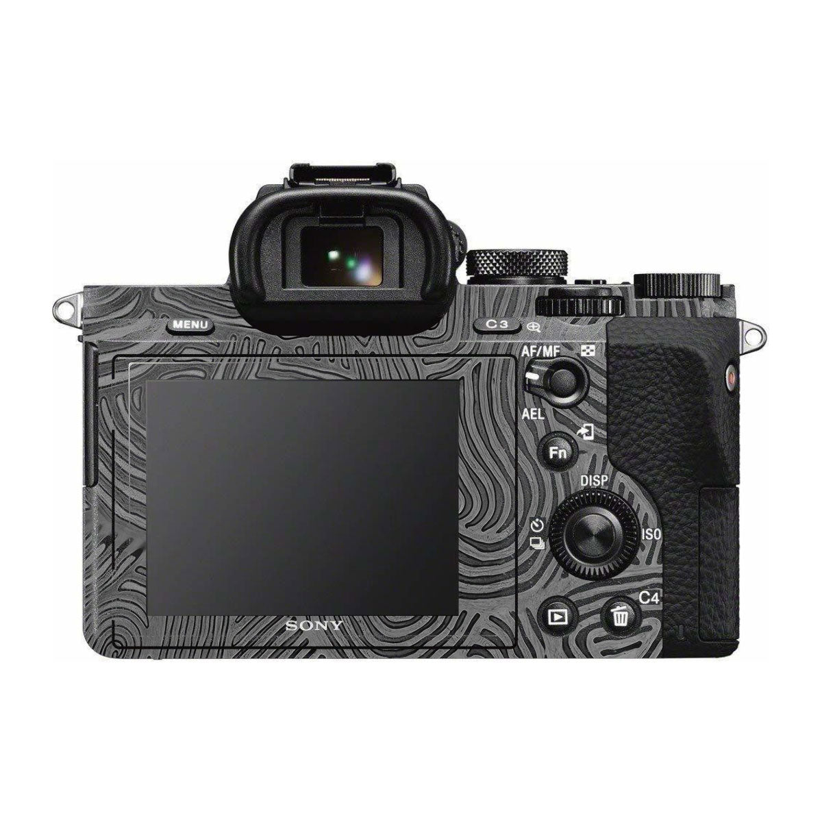 Monochrome Line Maze Sony A7S II Camera Skins