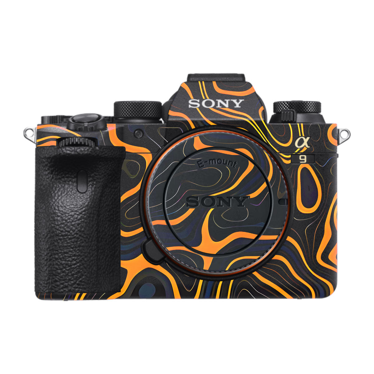 Amber Topographic Waves Sony A9 Camera Skins