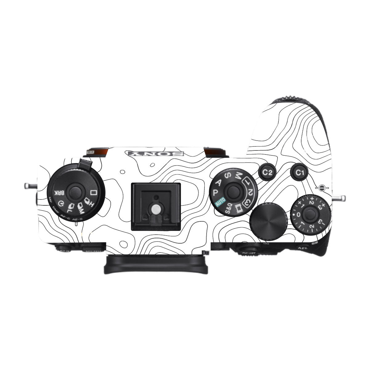 White Contour Design Sony A9 Camera Skins