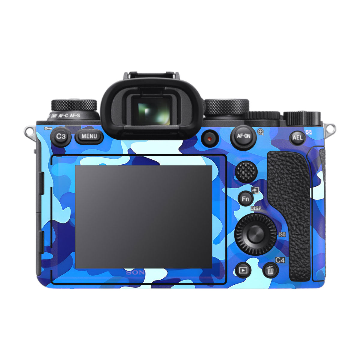 Arctic Blue Camo Pattern Sony A9 Camera Skins