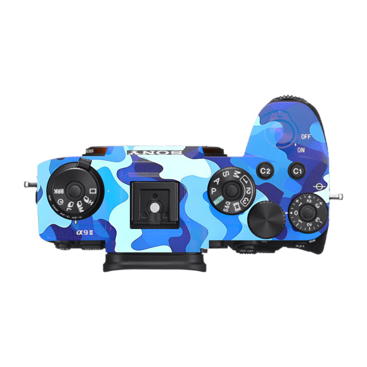 Arctic Blue Camo Pattern Sony A9 Camera Skins