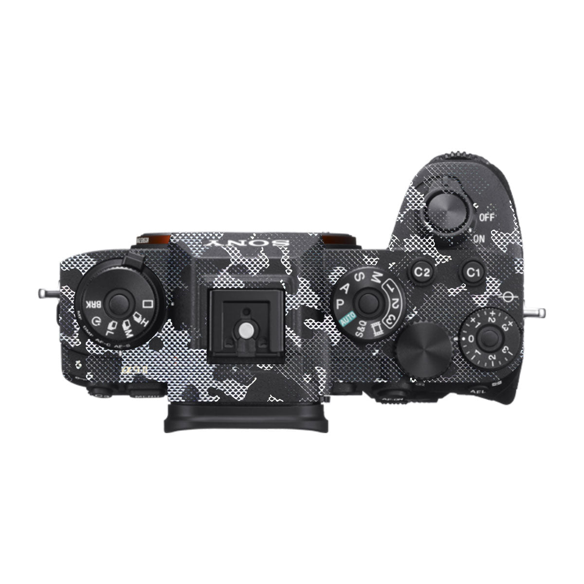 Stealth Grey Camo Sony A9 Camera Skins