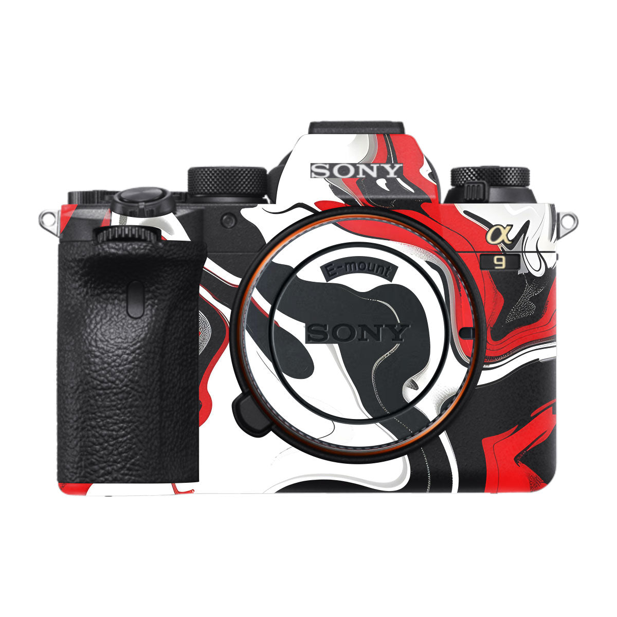 Scarlet and White Motion Sony A9 Camera Skins