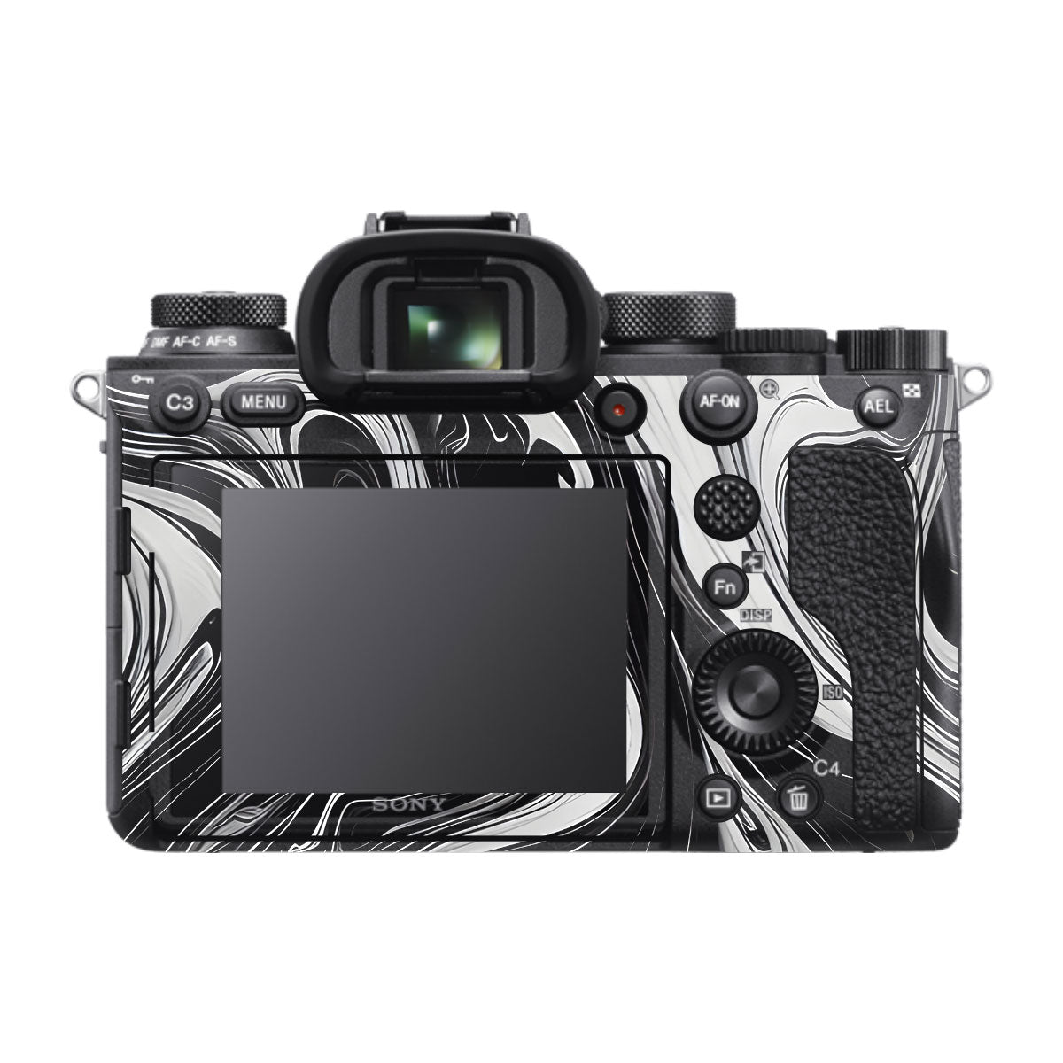 Black and White Marble Sony A9 Camera Skins