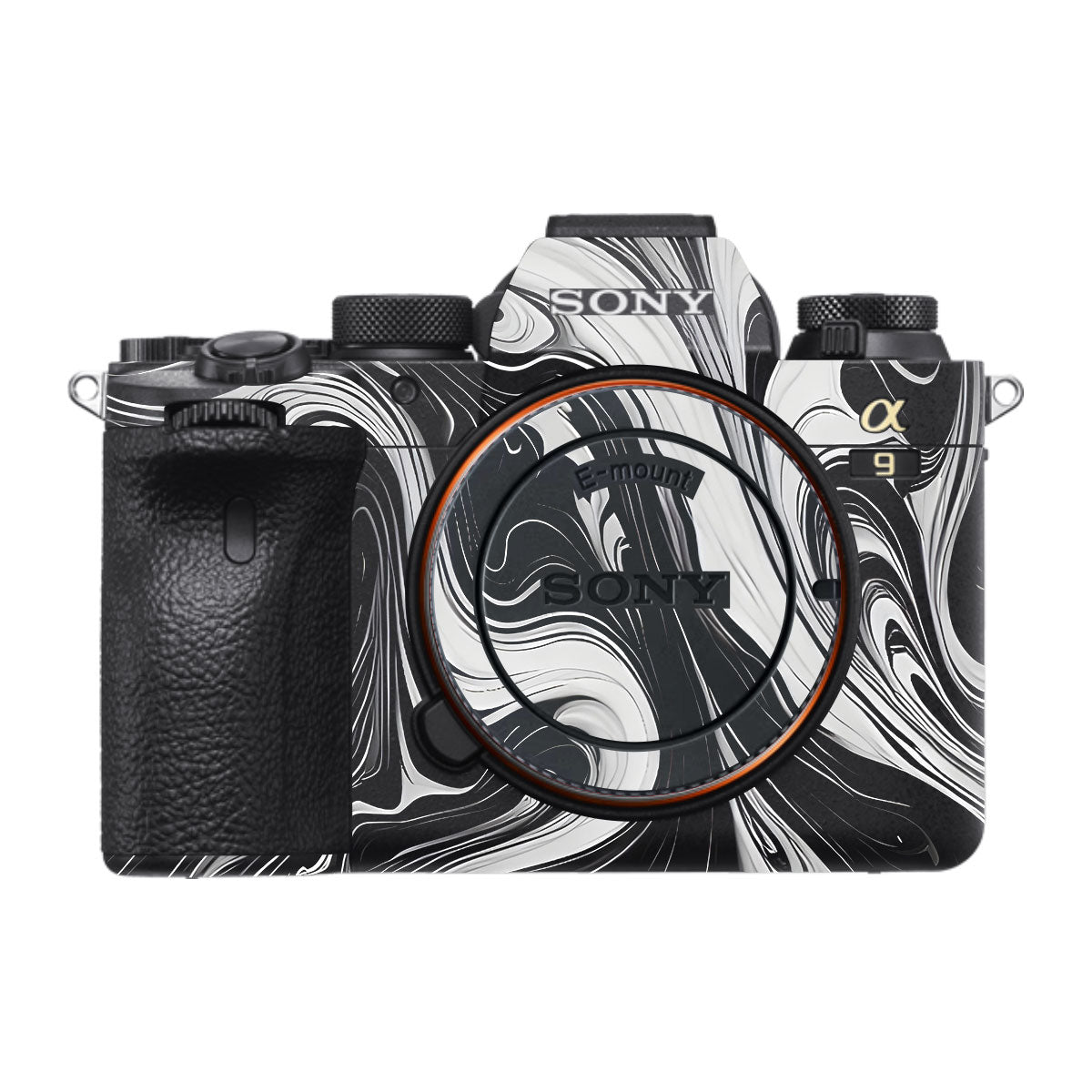Black and White Marble Sony A9 Camera Skins