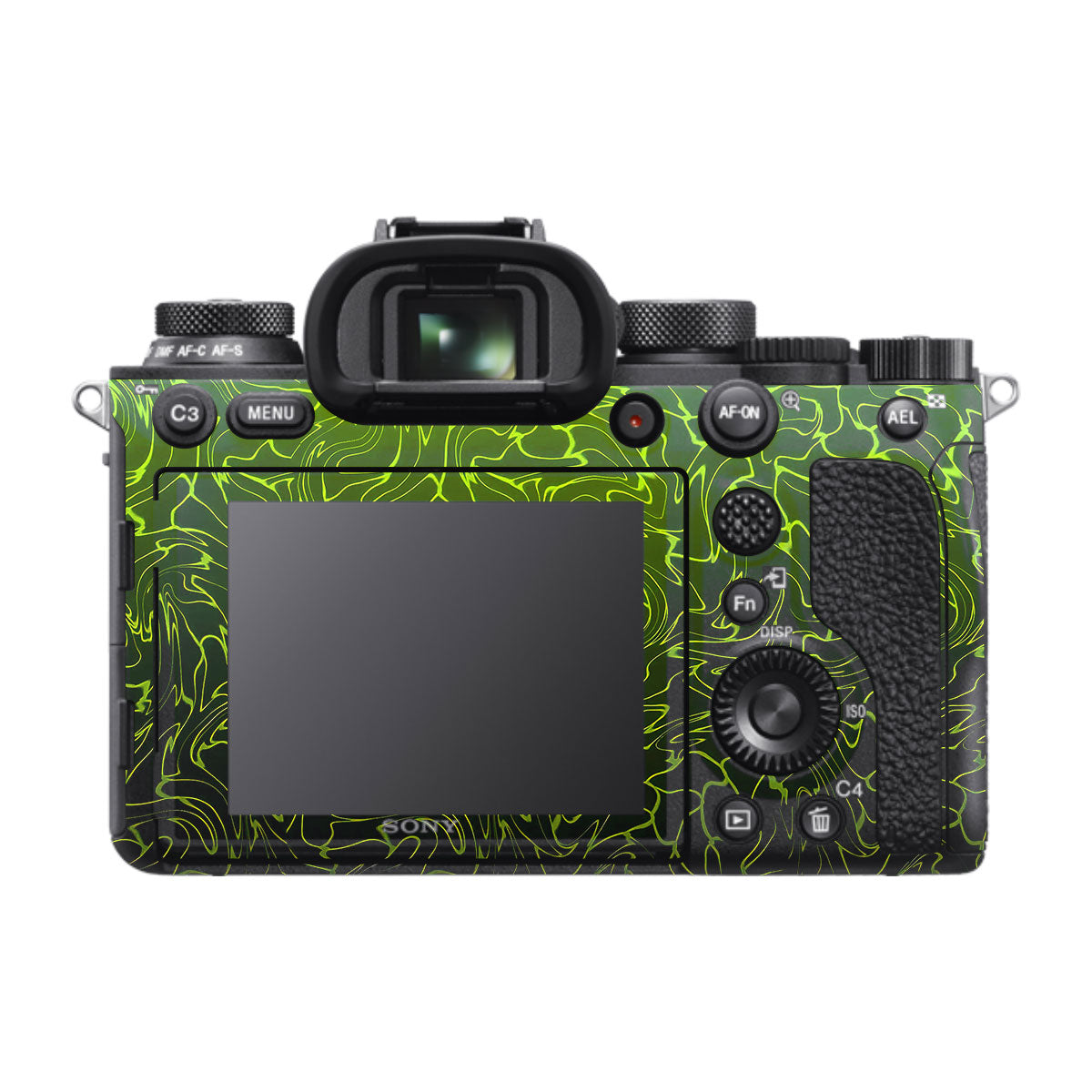 Lime Yellow to Black Gradient Sony A9 Camera Skins