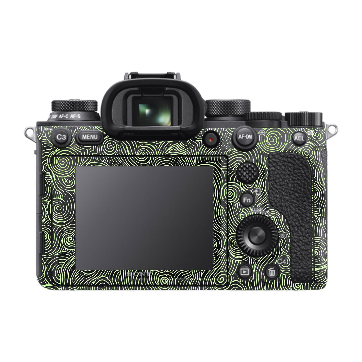 Green Spirals Sony A9 Camera Skins