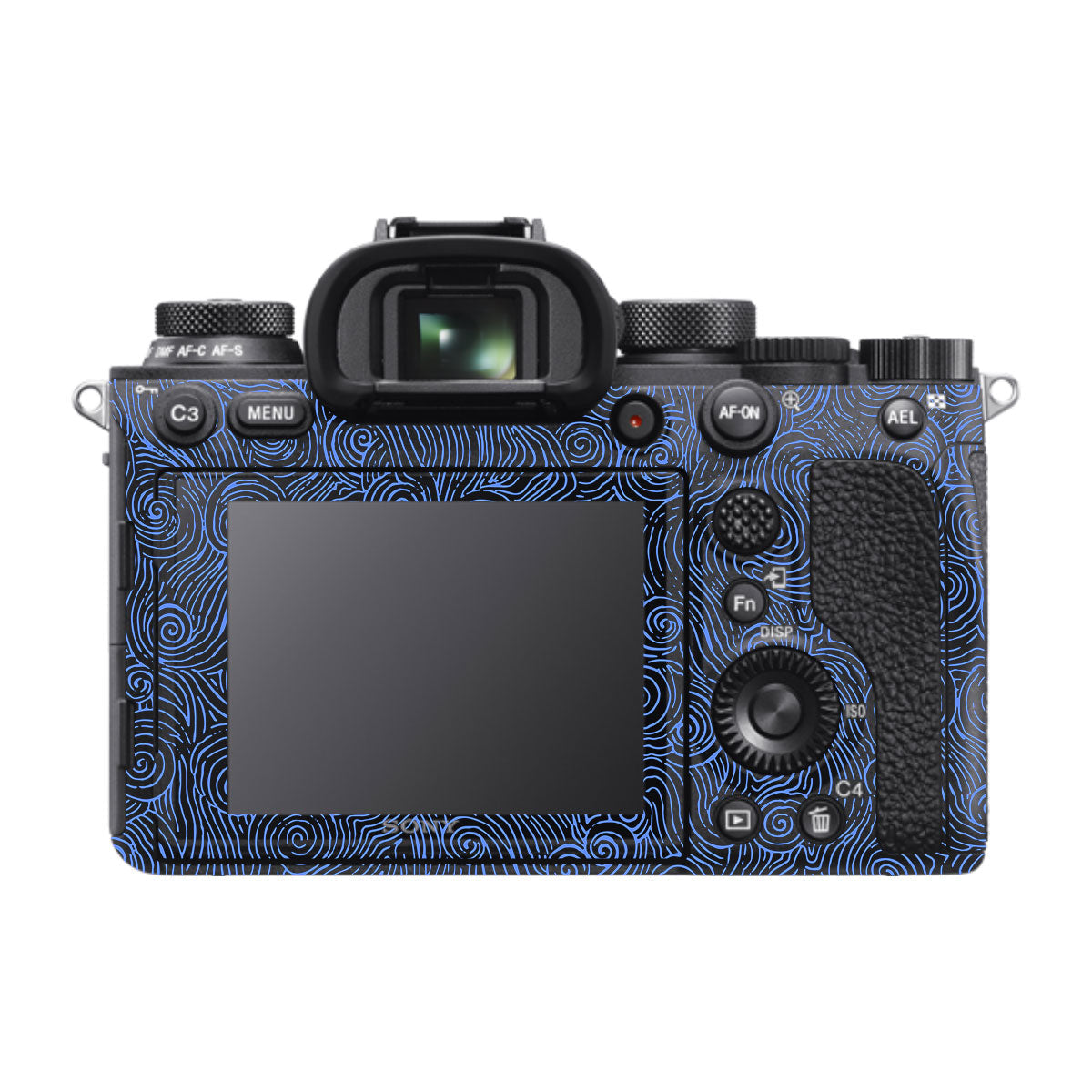 Blue Spirals Sony A9 Camera Skins