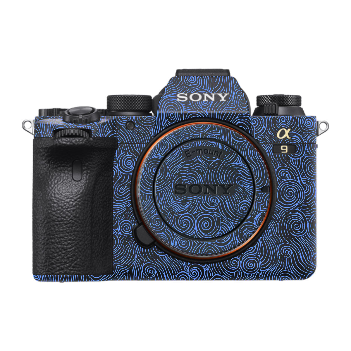 Blue Spirals Sony A9 Camera Skins