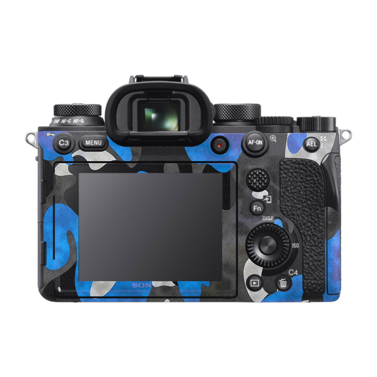 Blue Grey Camo Sony A9 Camera Skins