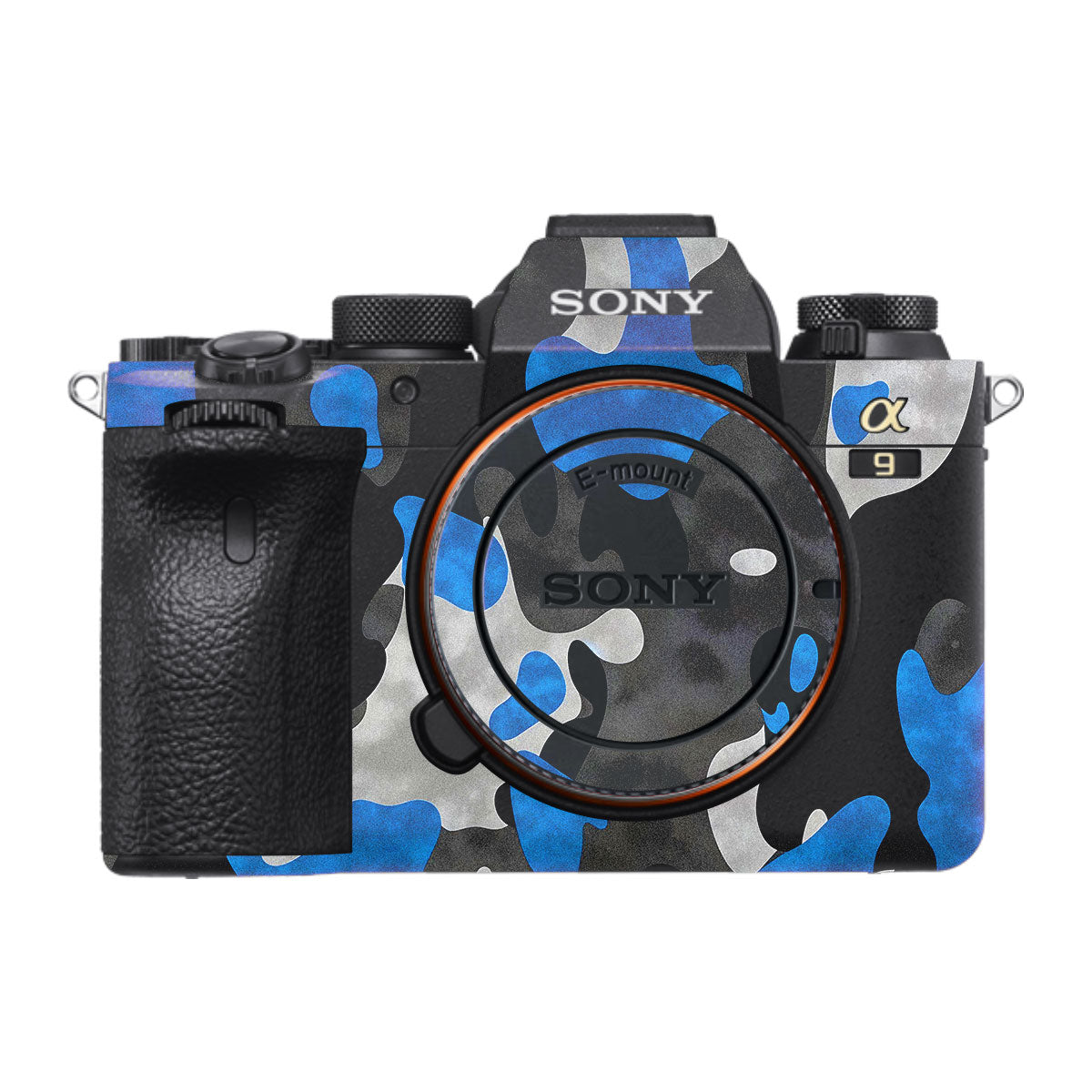 Blue Grey Camo Sony A9 Camera Skins
