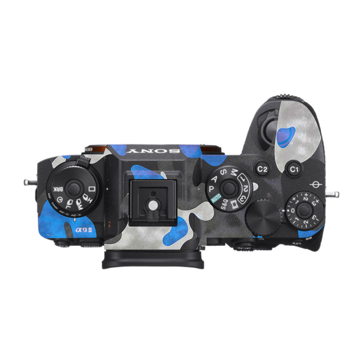 Blue Grey Camo Sony A9 Camera Skins