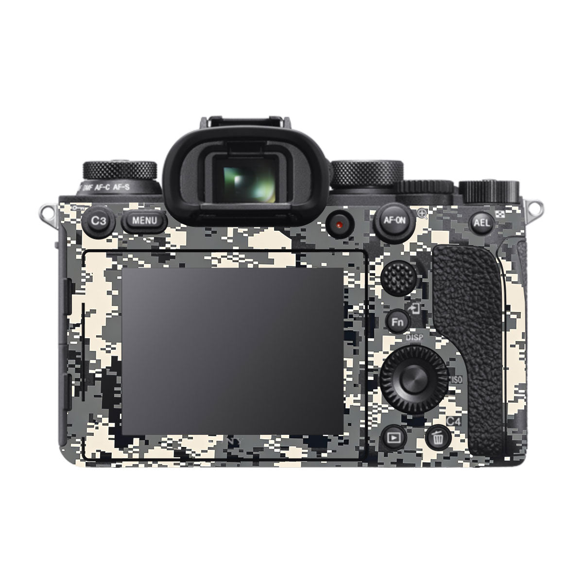 Grey Black Pixel Sony A9 Camera Skins
