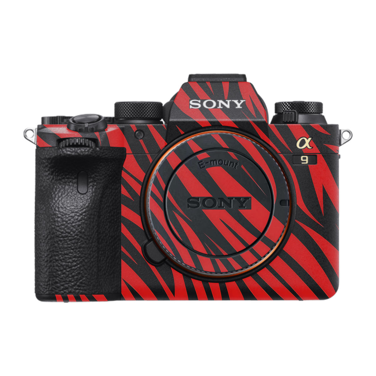 Red and Black Stripes Sony A9 Camera Skins