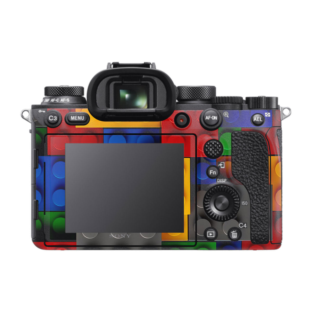 Colorful LEGO Brick Wall Pattern Sony A9 Camera Skins