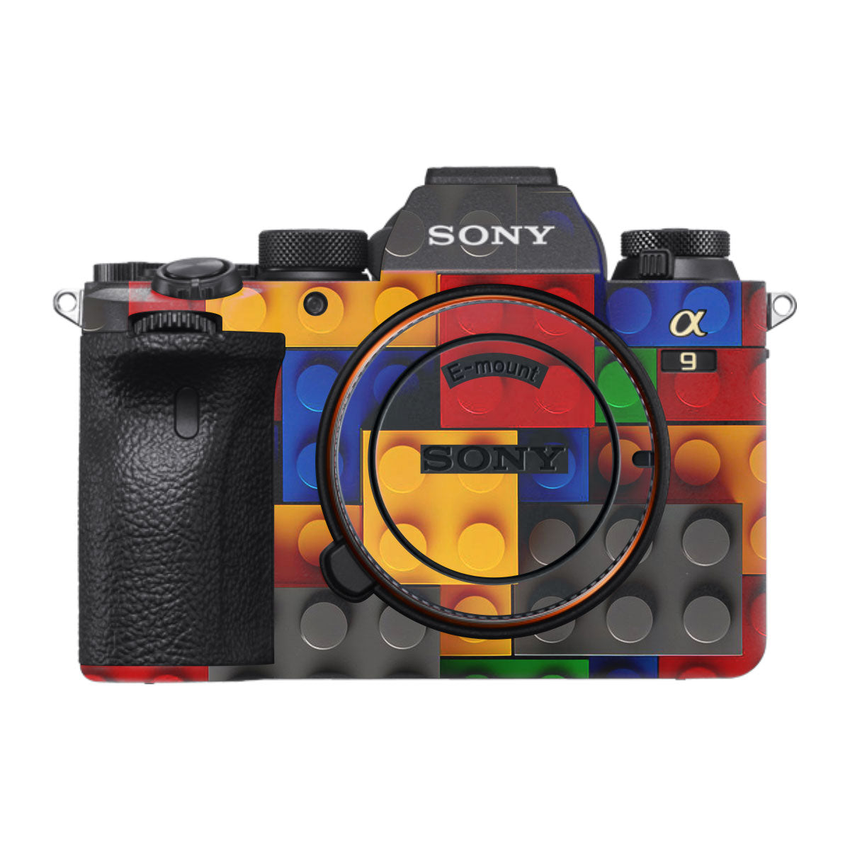 Colorful LEGO Brick Wall Pattern Sony A9 Camera Skins