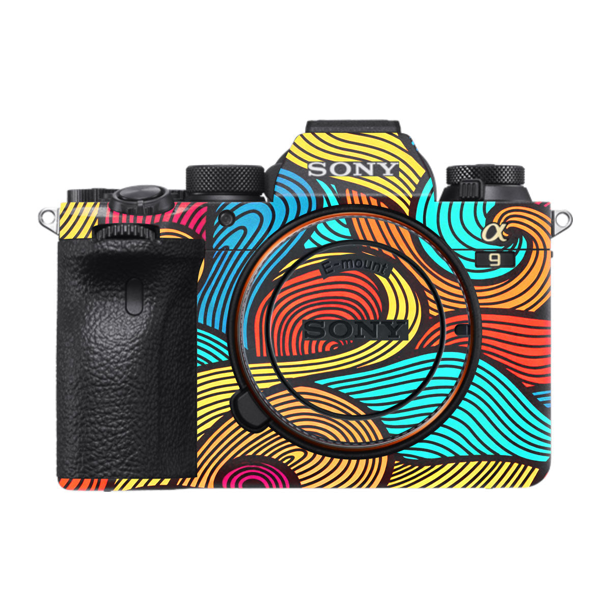 Retro Colorful Doodle Art Pattern Sony A9 Camera Skins