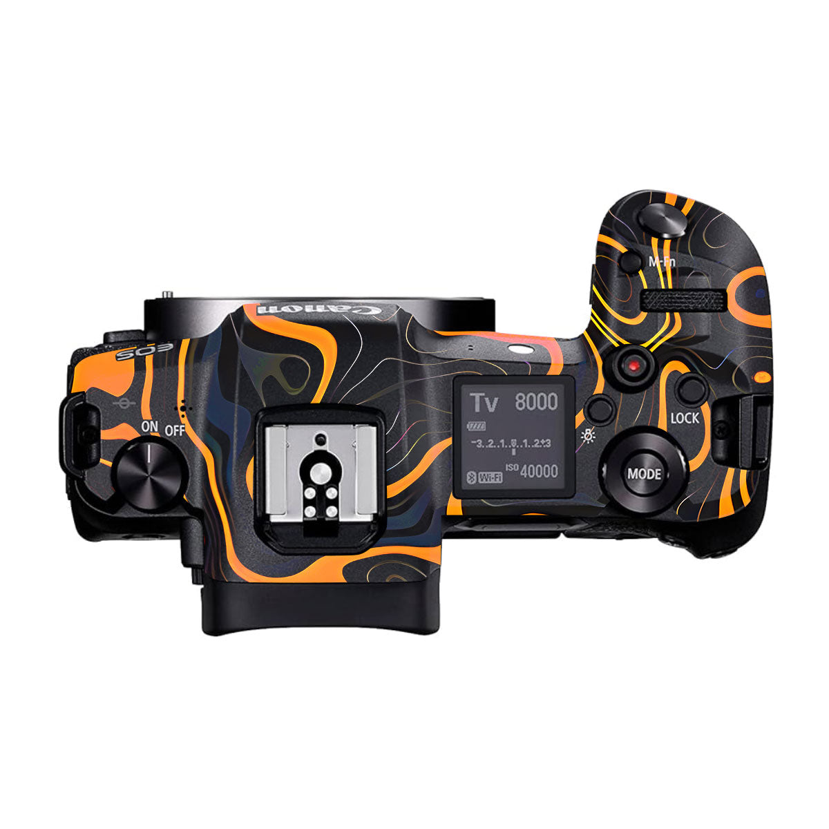 Amber Topographic Waves Canon EOS R Camera Skins