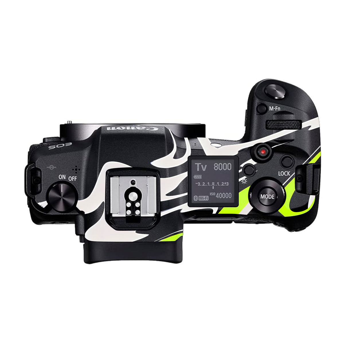 Neon Green and Black Pattern Canon EOS R Camera Skins