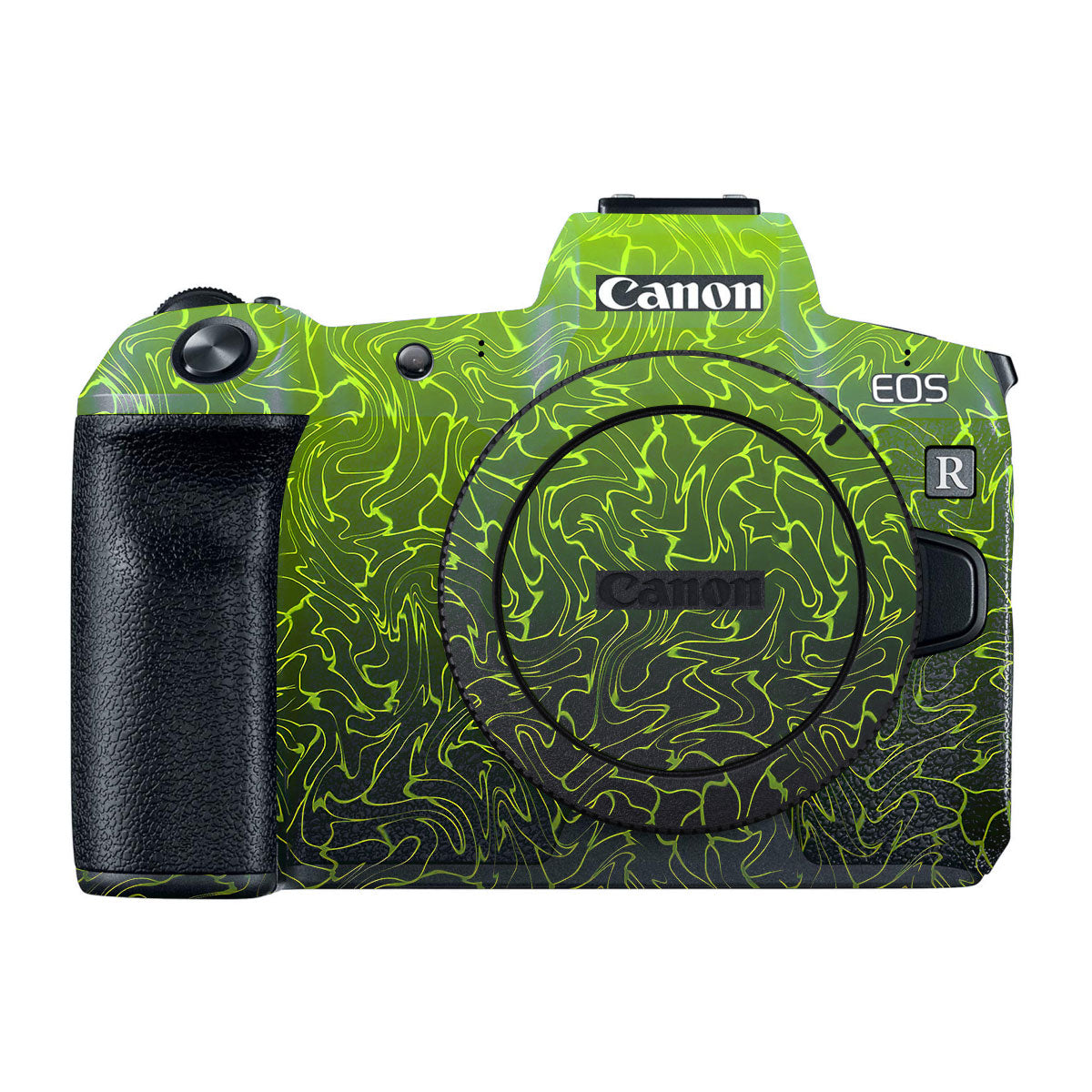 Lime Yellow to Black Gradient Canon EOS R Camera Skins
