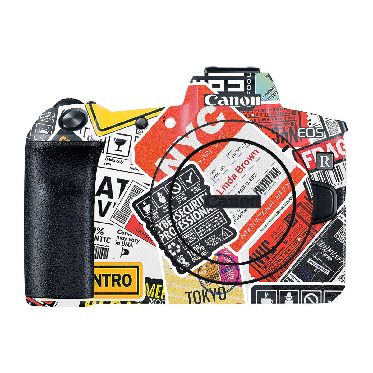 Tech Aesthetic Sticker Collage Canon EOS R Camera Skins