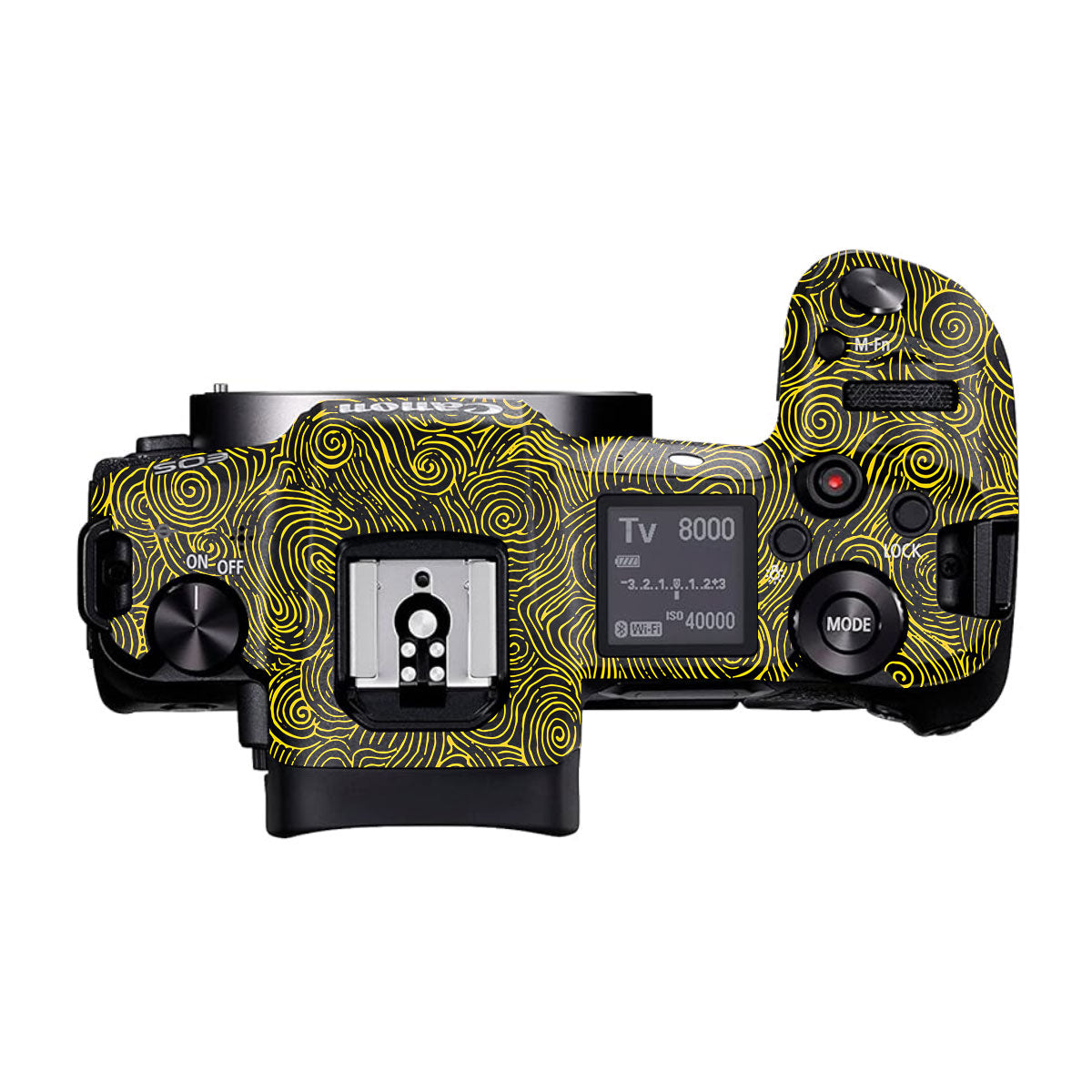 Yellow Spirals Canon EOS R Camera Skins