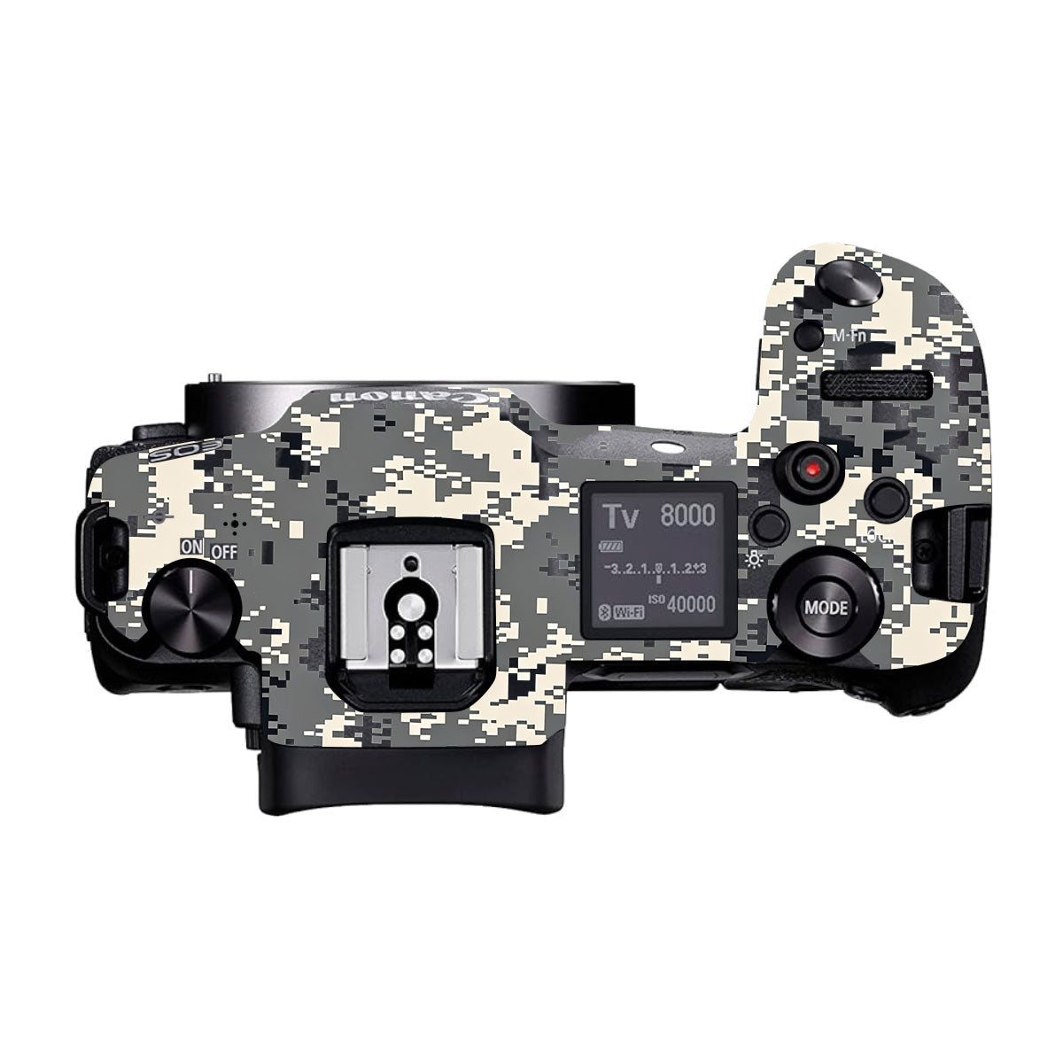 Grey Black Pixel Canon EOS R Camera Skins