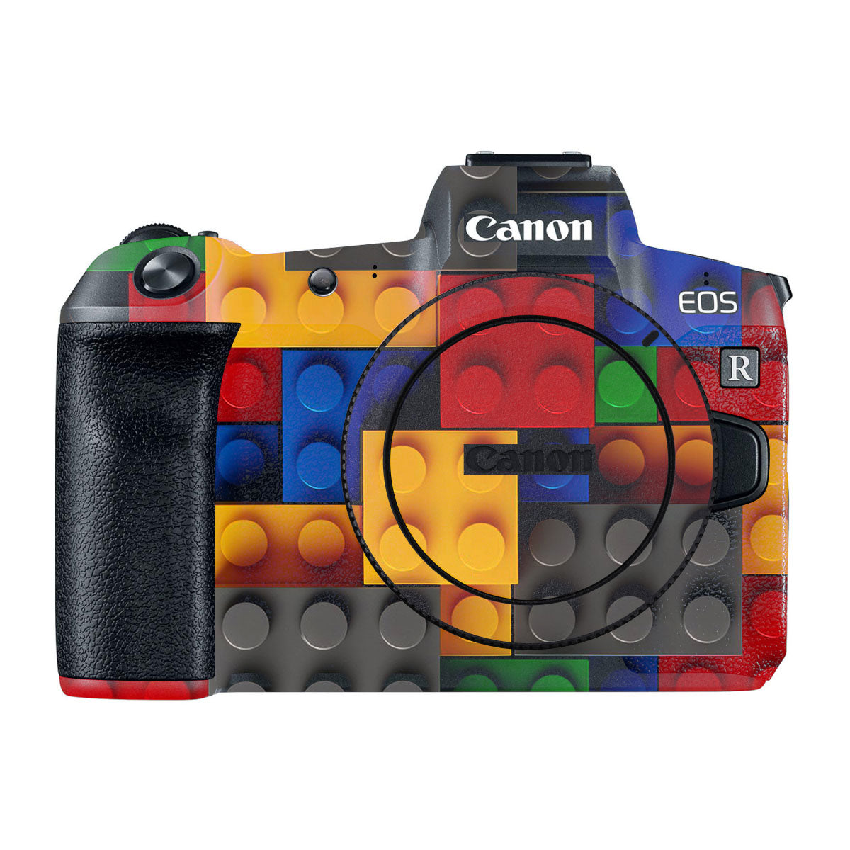 Colorful LEGO Brick Wall Pattern Canon EOS R Camera Skins