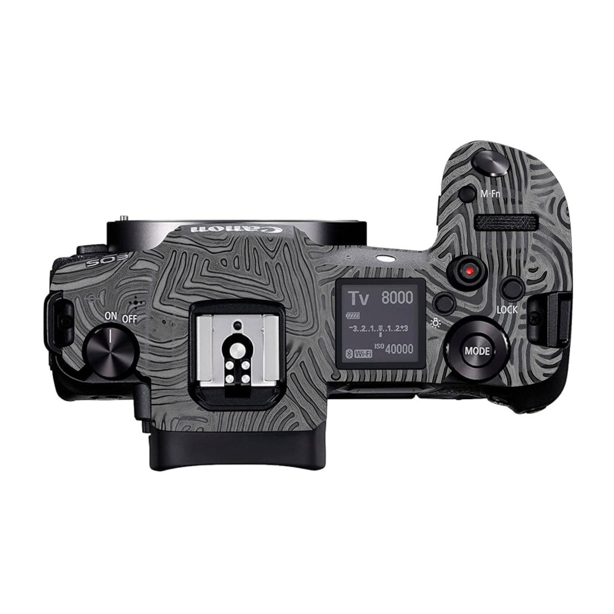 Monochrome Line Maze Canon EOS R Camera Skins