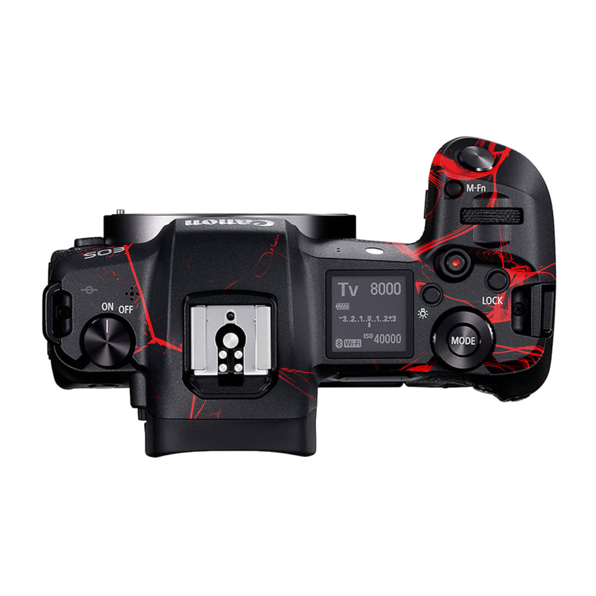 Red Neural Grid Canon EOS R Camera Skins