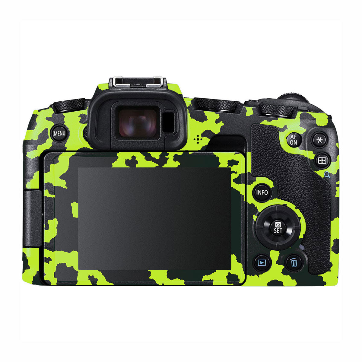 Neon Green Splatter Canon EOS RP Camera Skins