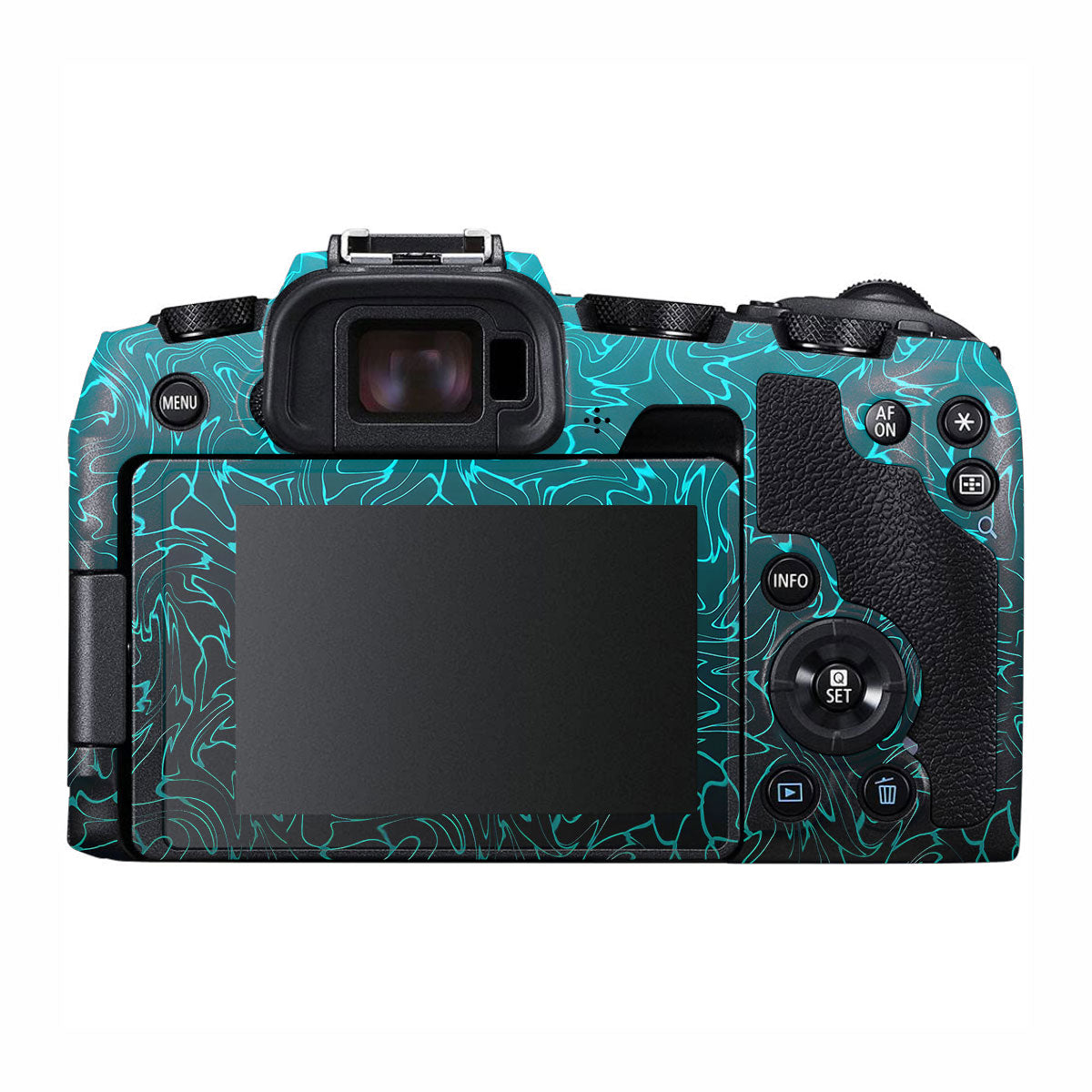 Cyan Blue to Black Gradient Canon EOS RP Camera Skins