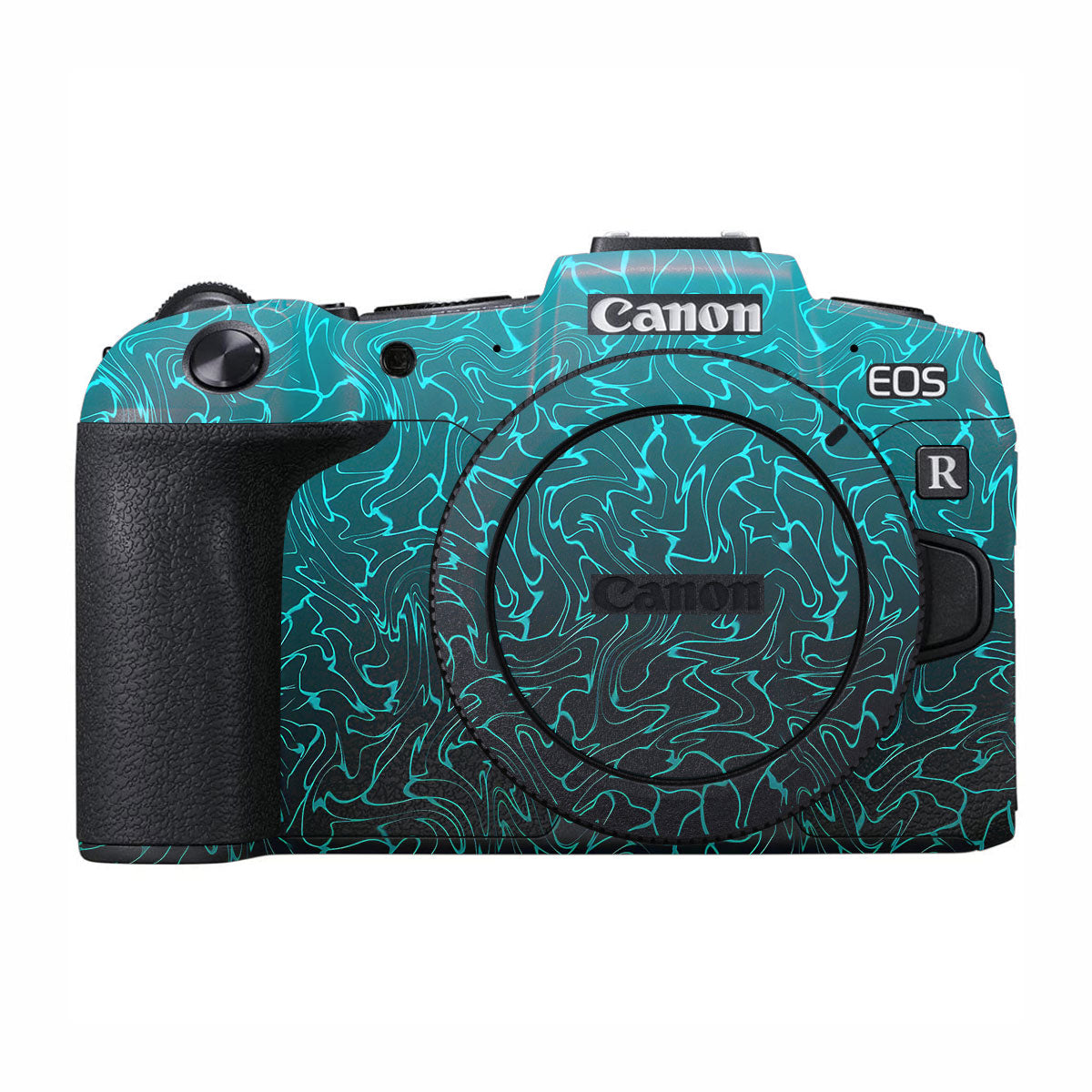 Cyan Blue to Black Gradient Canon EOS RP Camera Skins