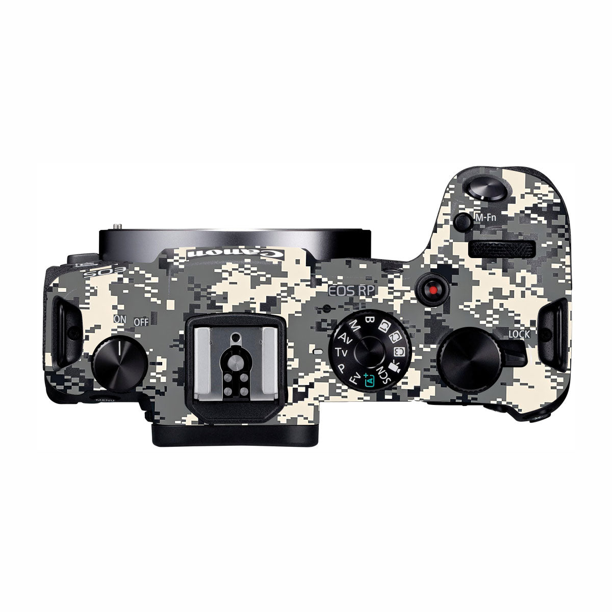 Grey Black Pixel Canon EOS RP Camera Skins